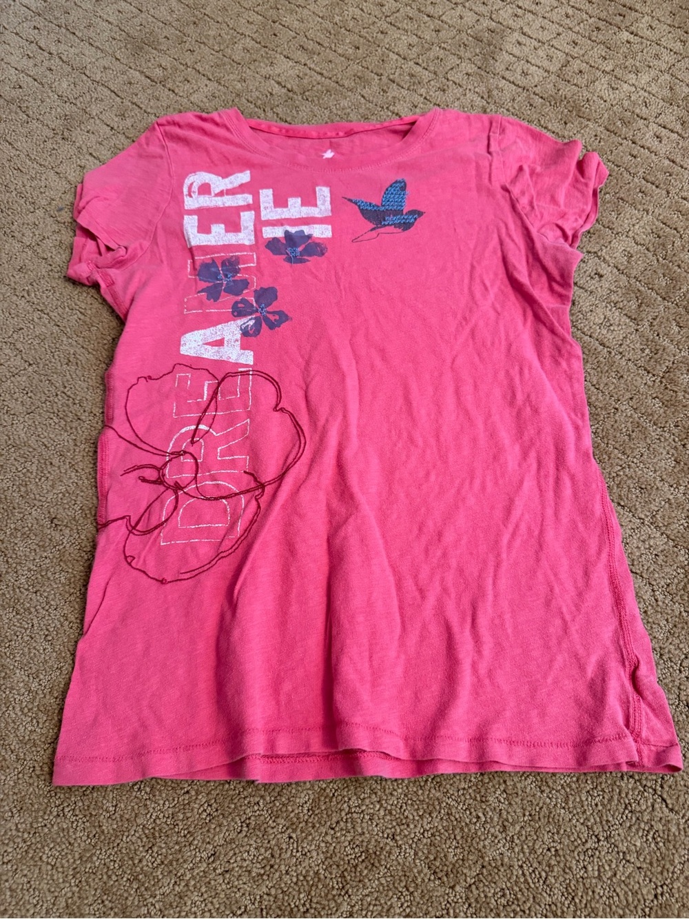Vintage Aerie Pink Graphic Sleep T Shirt Women’s Size L